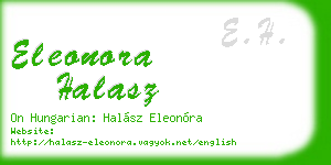 eleonora halasz business card